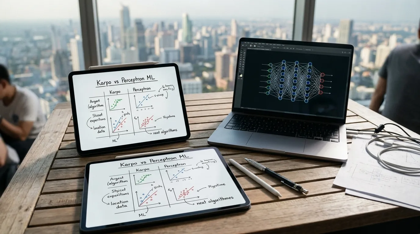 Photorealistic Karpo versus Perceptron ML comparison cover