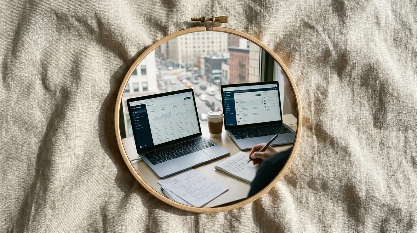 Photorealistic Karpo versus Salesloft comparison scene 2