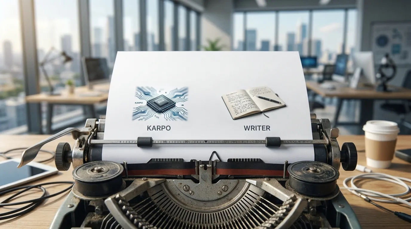 Photorealistic Karpo versus Writer comparison cover