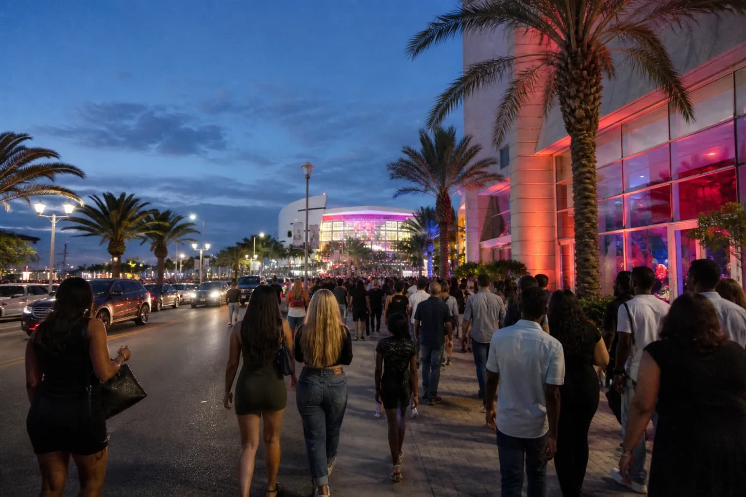 Distinct real-scene reference image for Miami: usher concert: Miami weekend plan with real backups
