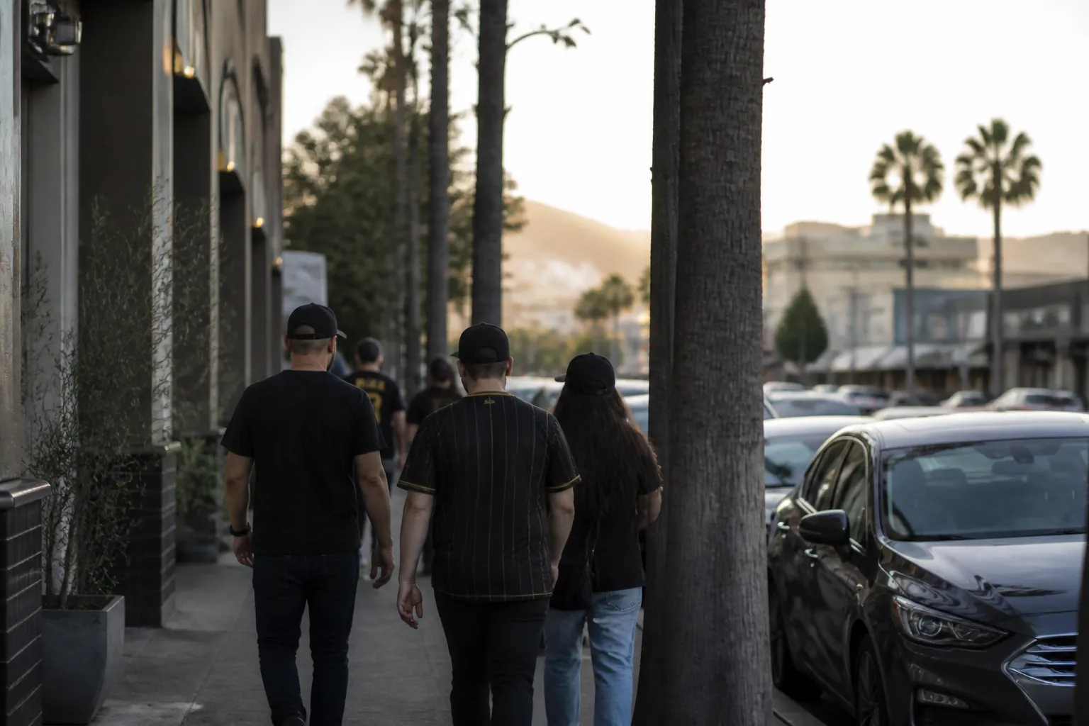Distinct real-scene reference image for LA: lafc vs querétaro: LA pregame route with backups