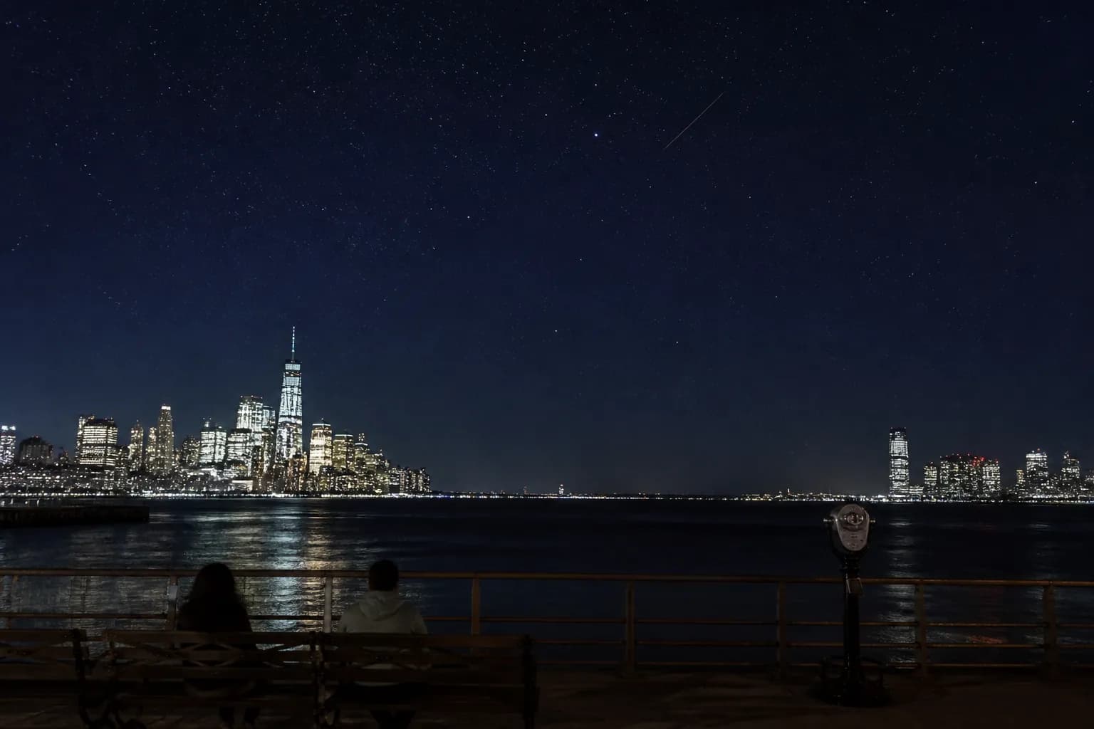 Distinct real-scene reference image for NYC local plan around when is the meteor shower tonight