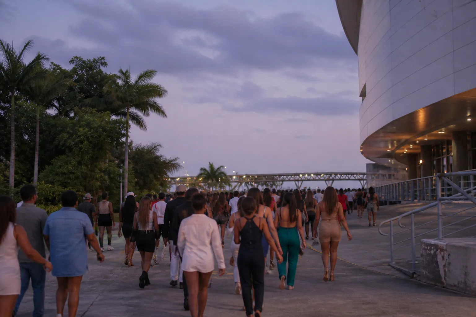 Distinct real-scene reference image for Miami local plan around usher concert