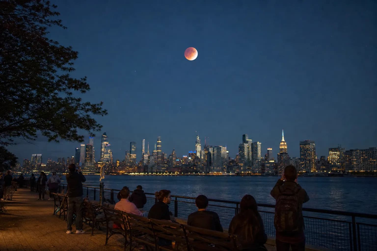 Distinct real-scene reference image for NYC: lunar eclipse 2026: NYC local plan that stays flexible