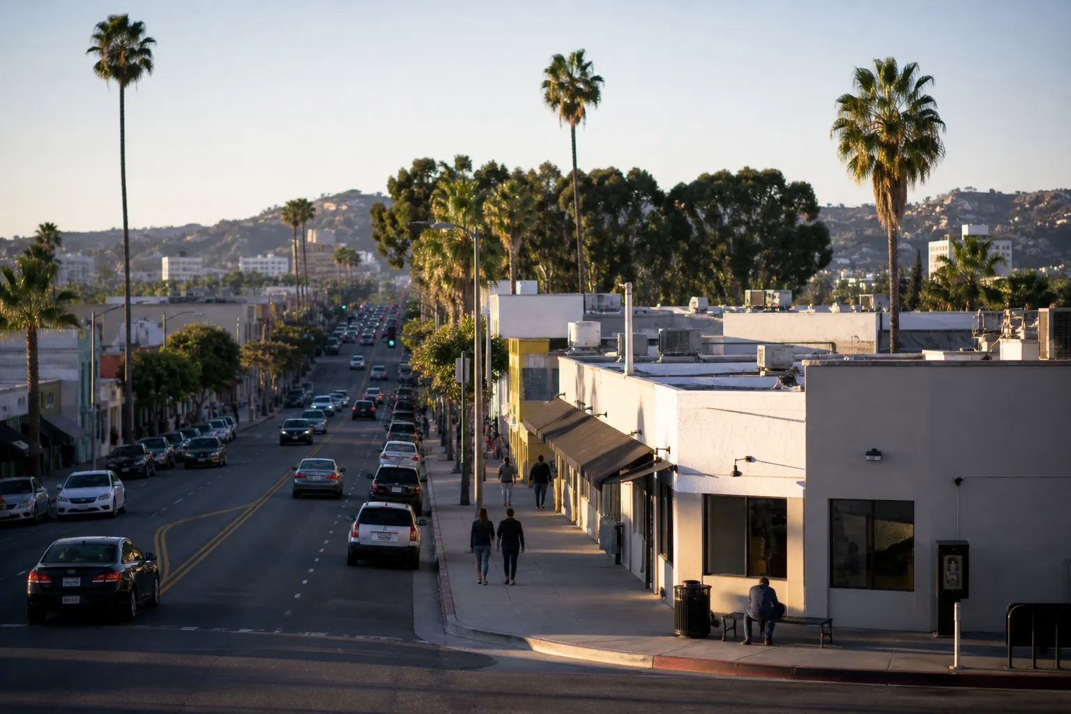 Distinct real-scene reference image for LA: ai: LA route before you commit