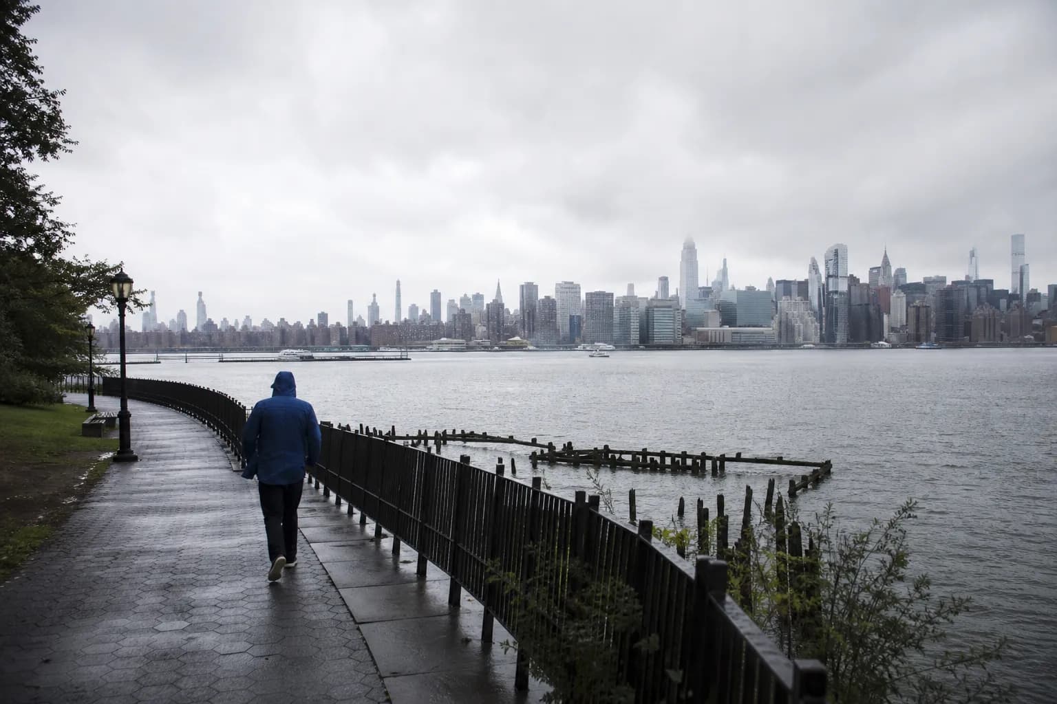 Distinct real-scene reference image for NYC: tropical storm weather forecast: NYC weekend plan with real backups