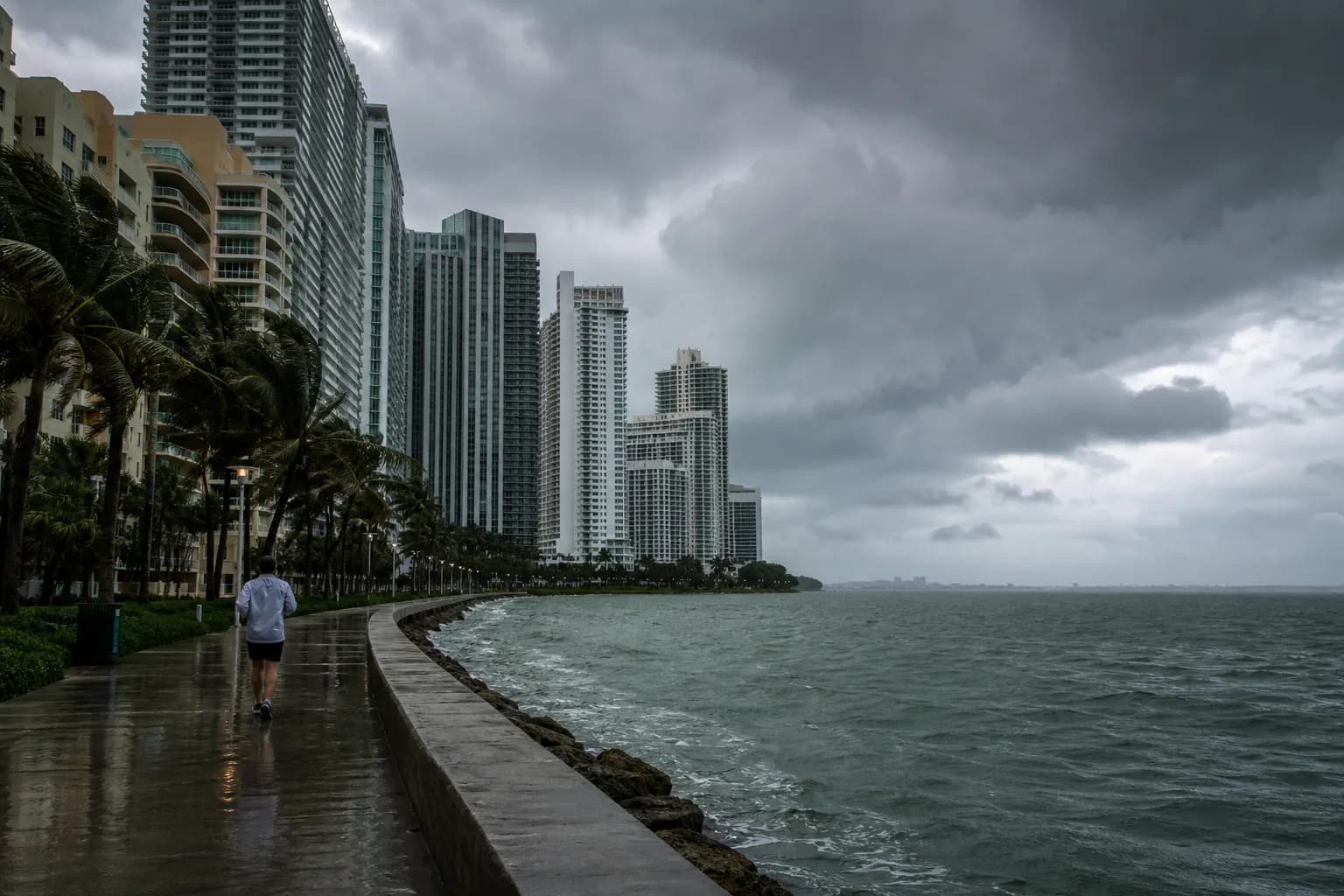 Distinct real-scene reference image for Miami: tropical storm weather forecast: Miami indoor plan with backups