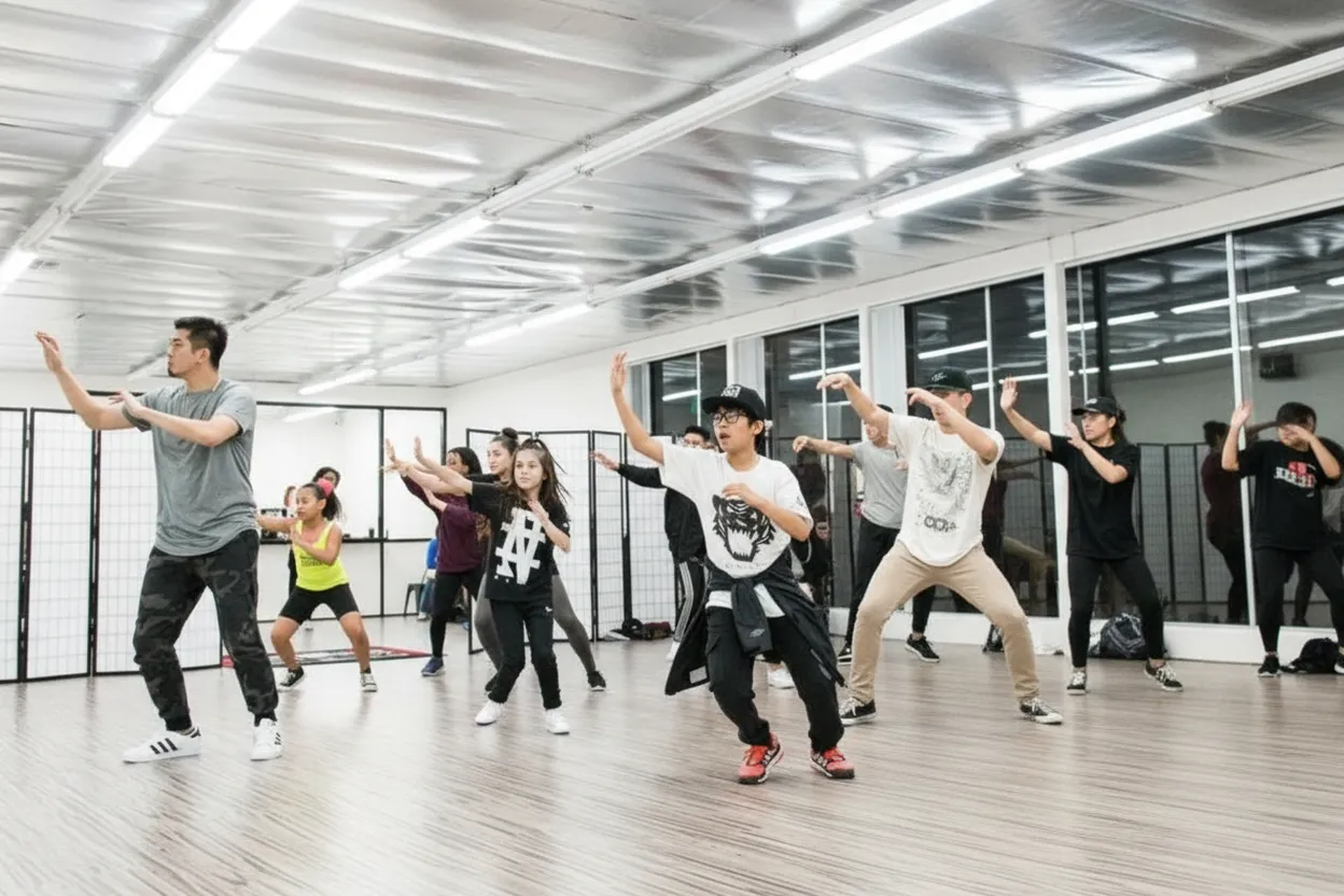 Cover scene for katseye movie: Los Angeles Dance Studios and Cinema Route
