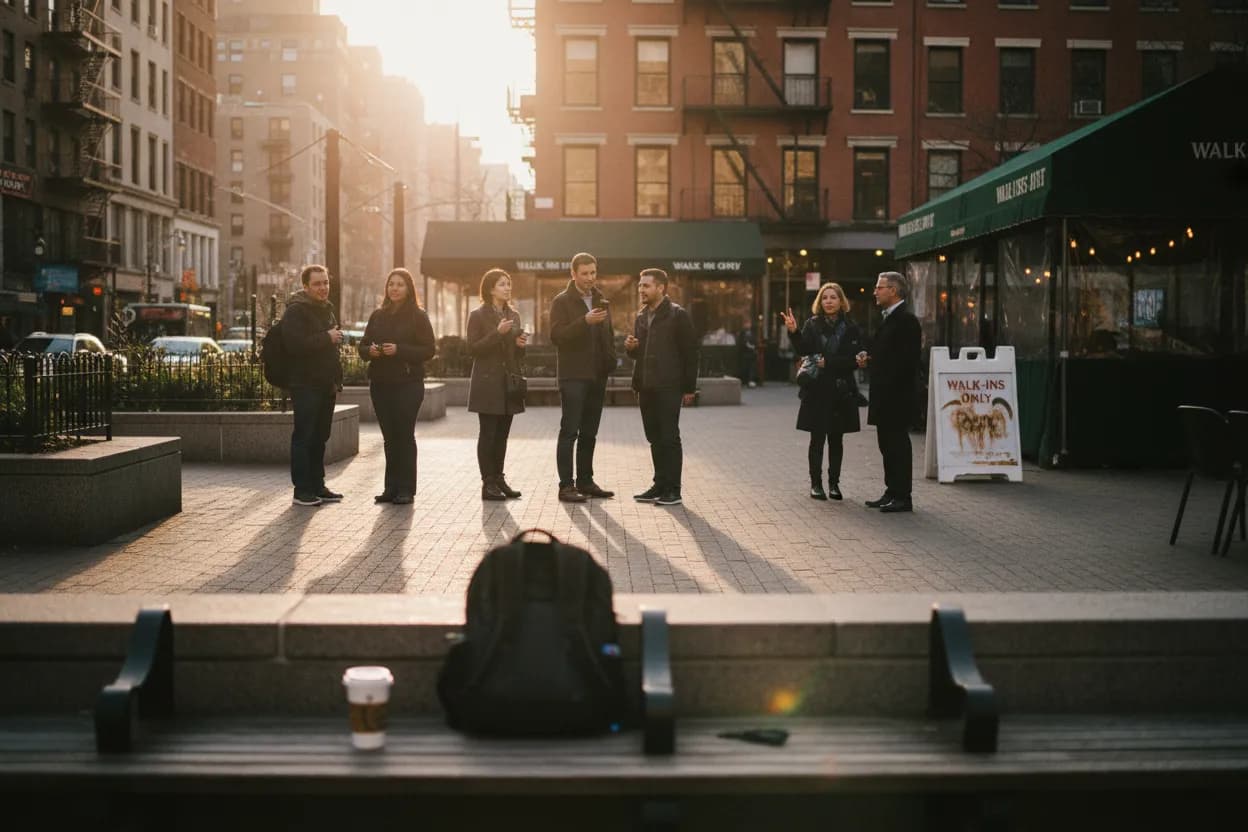 Realistic NYC scene for NYC Reservations Guide: Resy, Walk-Ins, and Backup Plans