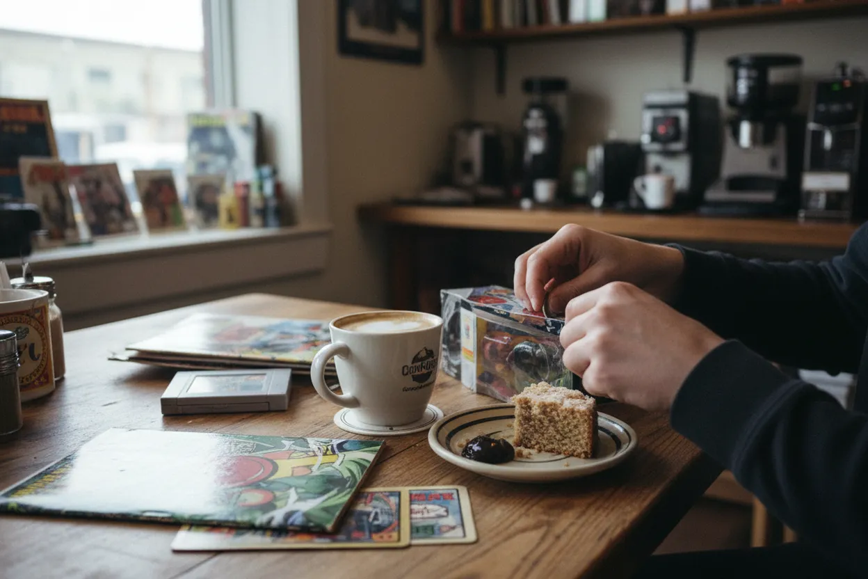 Editorial detail for Coffee & Collectibles on Manor Road for a Quiet Cake-and-Browse Hour
