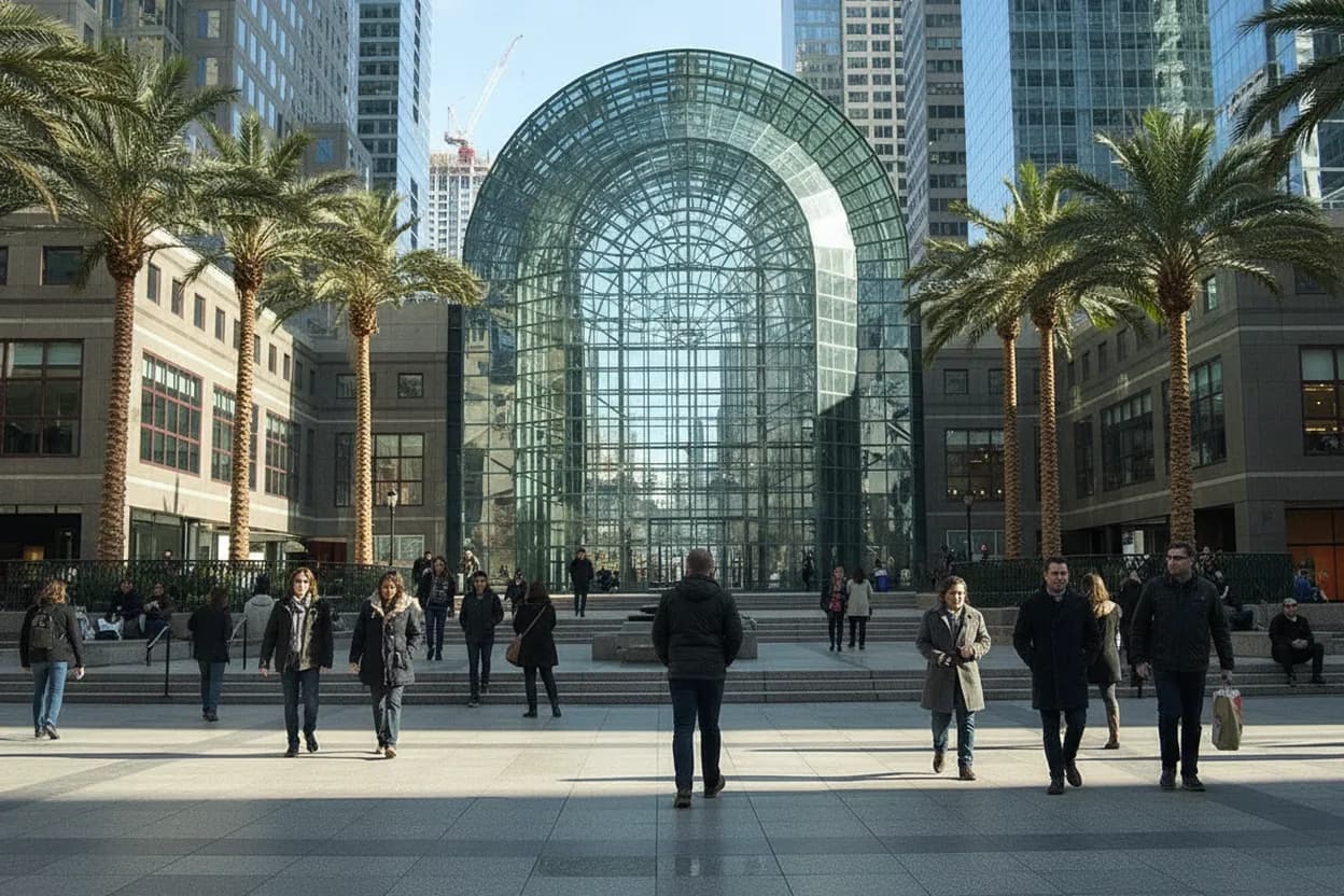 Cover scene for Brookfield Place Winter Garden as a Rain-Safe Downtown Stroller Reset