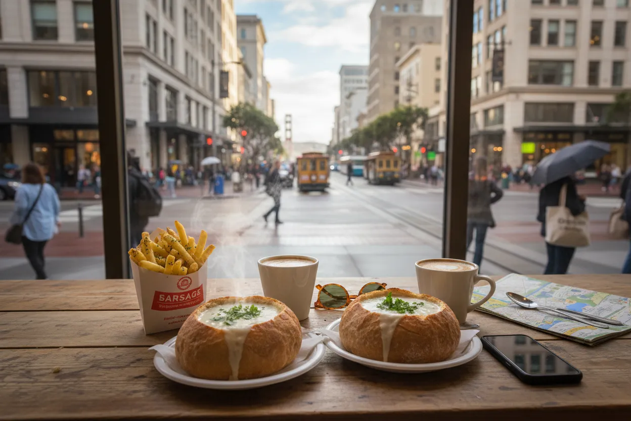 Realistic San Francisco scene for Westfield Valley Fair Guide from SF for Weekend Retail
