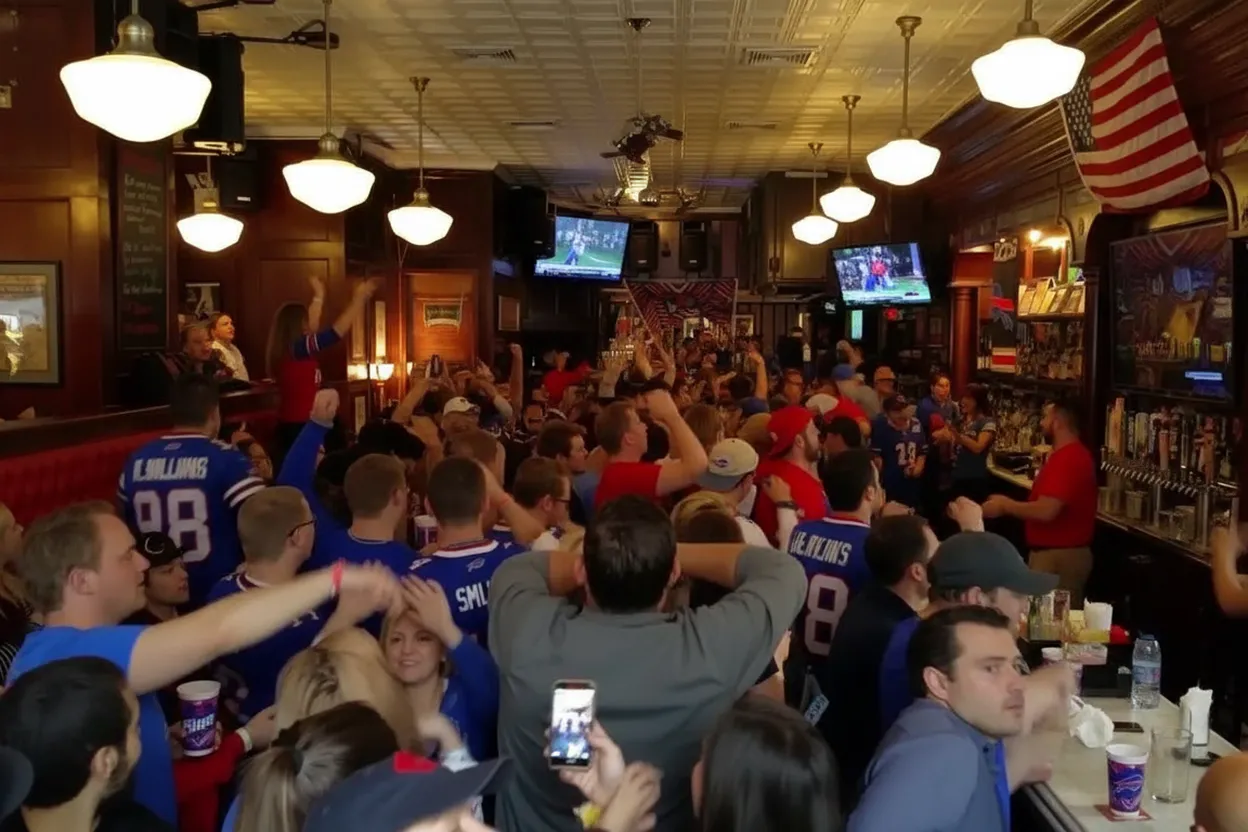 NYC experience scene for Kelly’s in the East Village for Bills Fans Testing a Summer Replay Night