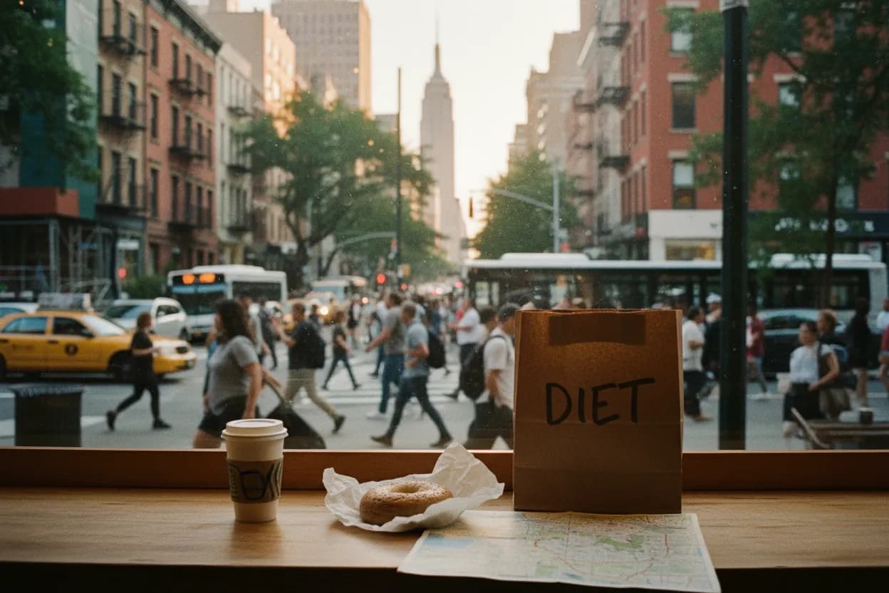 Realistic city scene for diet: A Free NYC Day With Backups