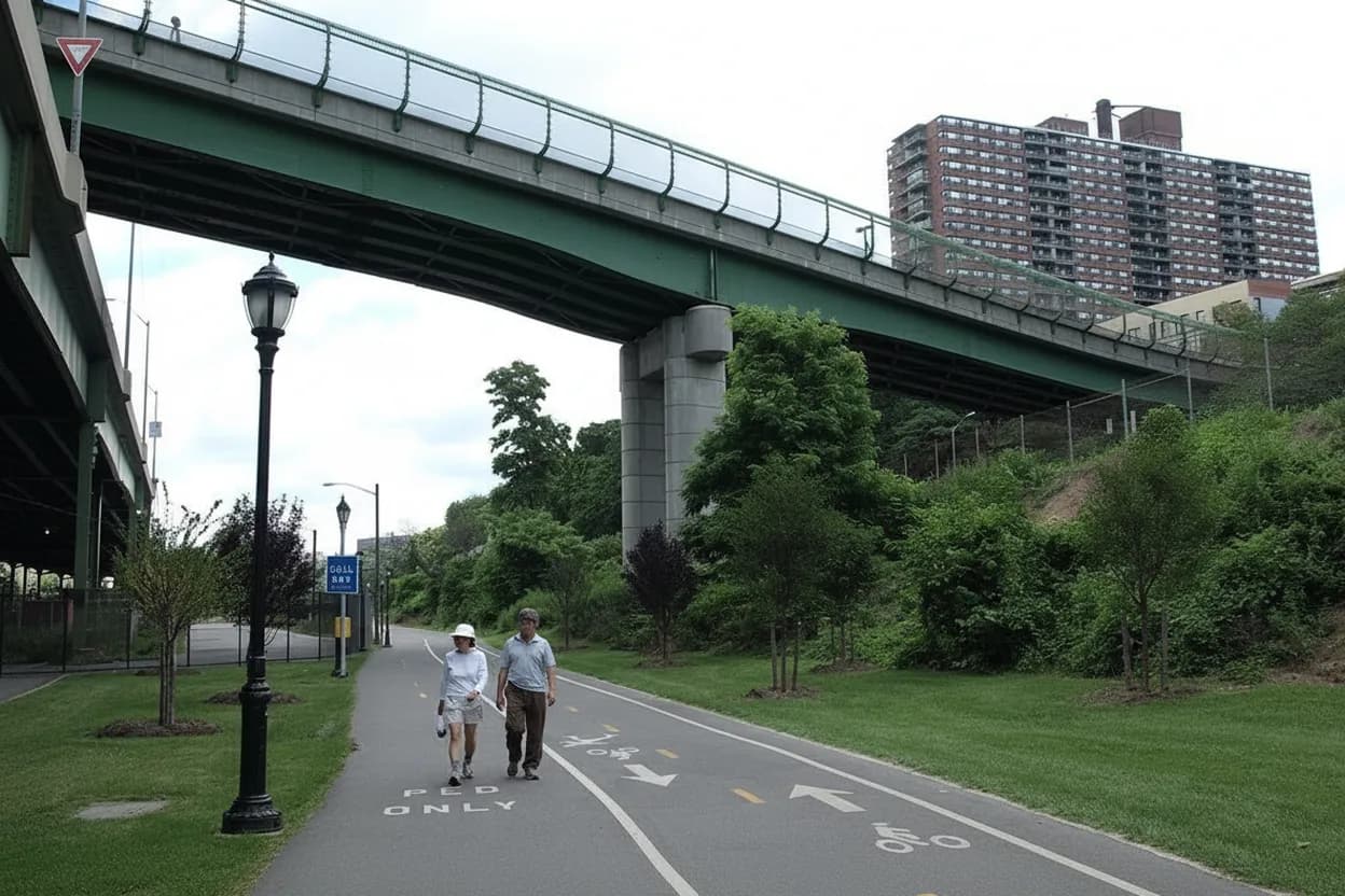 Cover scene for Riverbank State Park Track Meet-Up for Uptown Runners Avoiding Heat