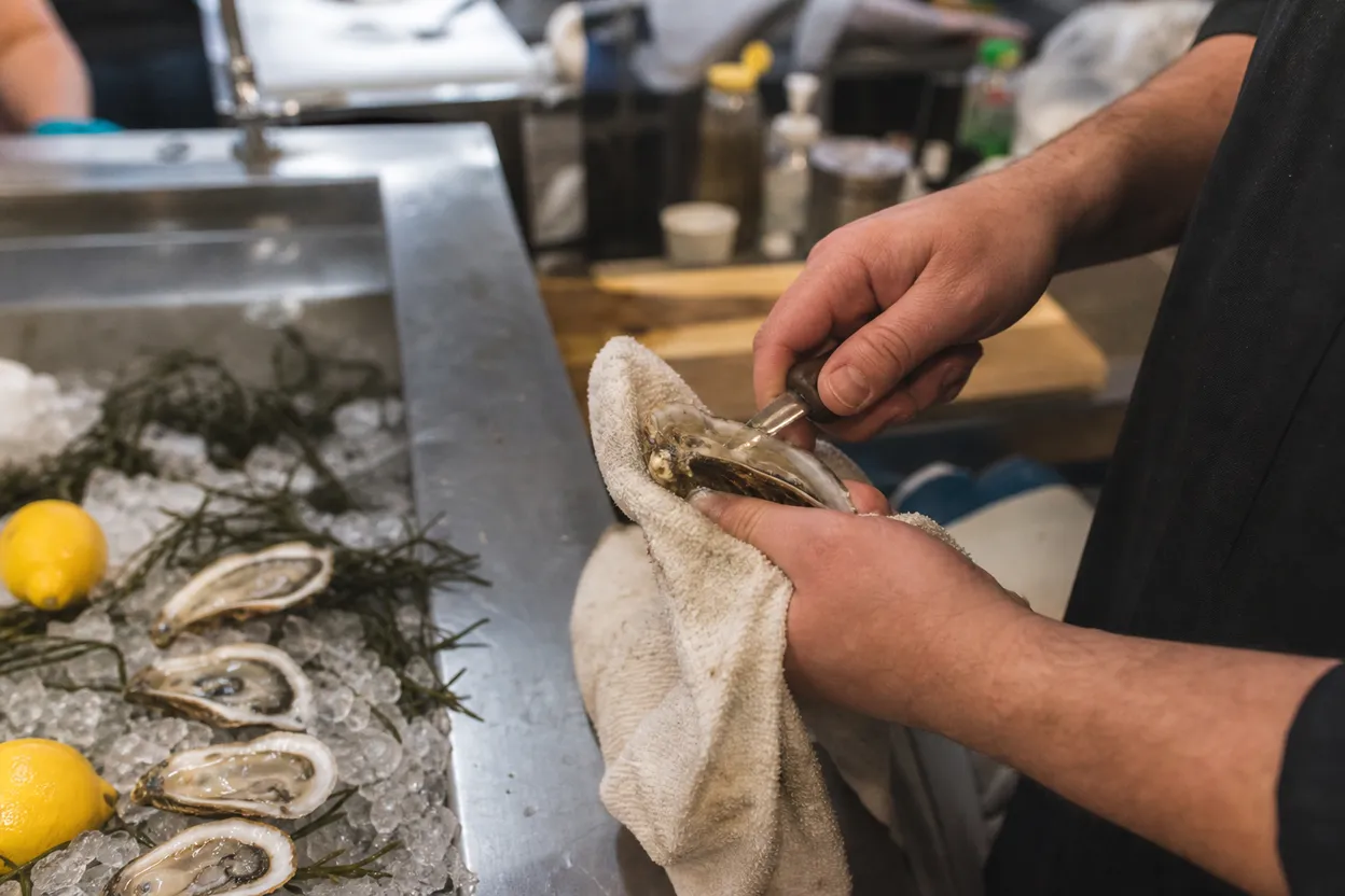 Editorial detail for Abuqir in Astoria When a Seafood Dinner Has to Stay Casual and Shareable