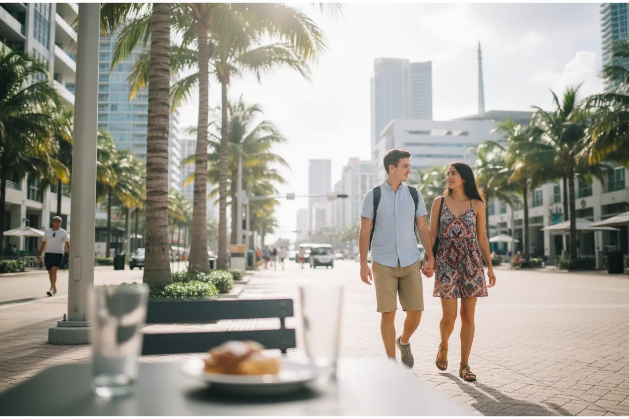 Practical city scene for Miami Dave and Buster's Guide for Group Nights