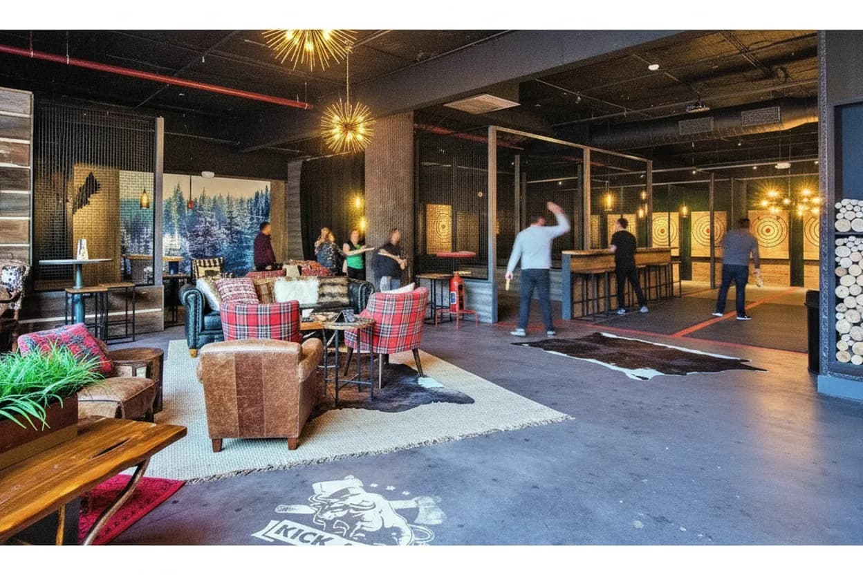 Cover scene for Kick Axe Throwing Brooklyn for a Storm-Proof Team Night Near the Gowanus Canal