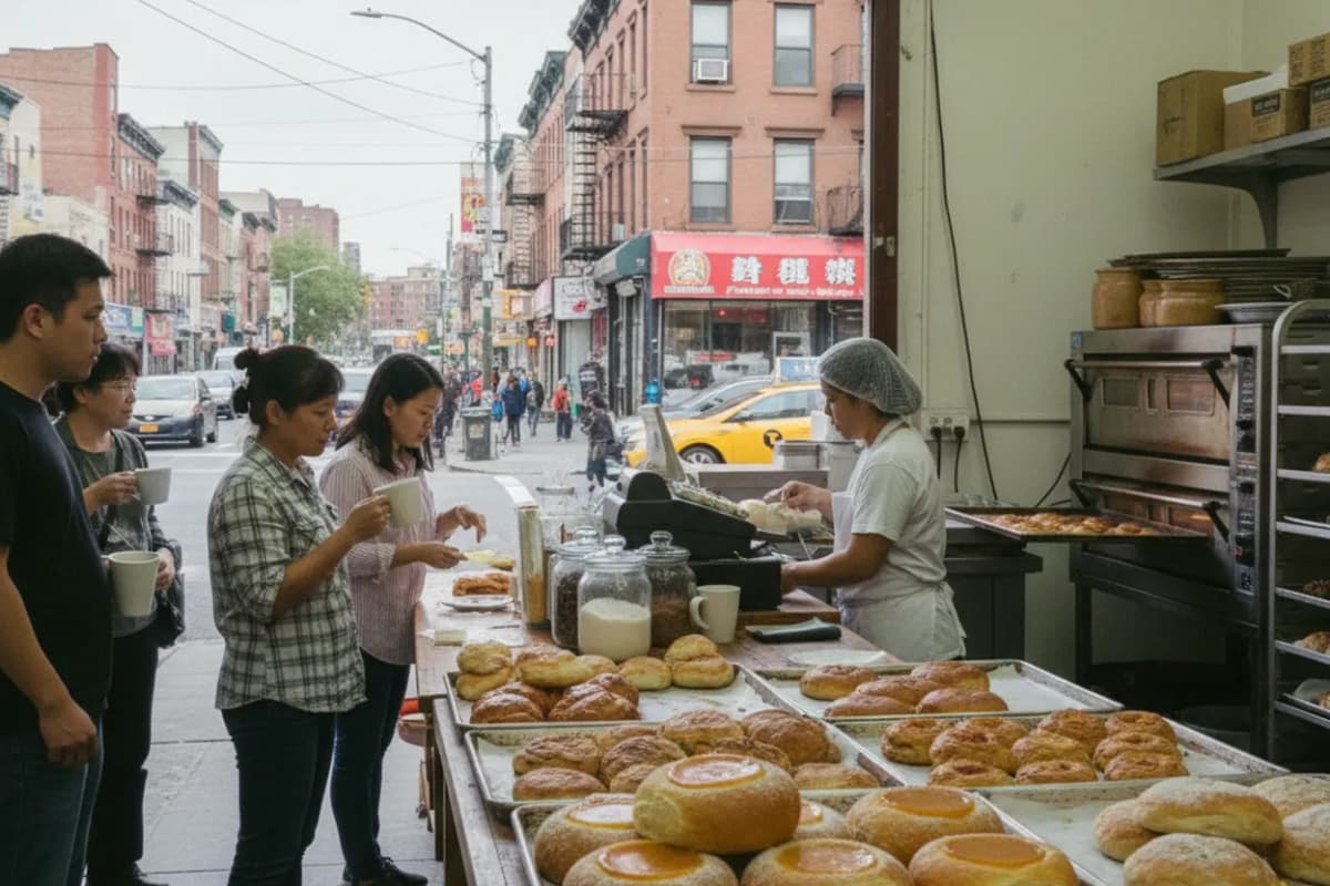 Cover scene for Kora in Sunnyside: Filipino Doughnuts for a 7 Train Dessert Detour