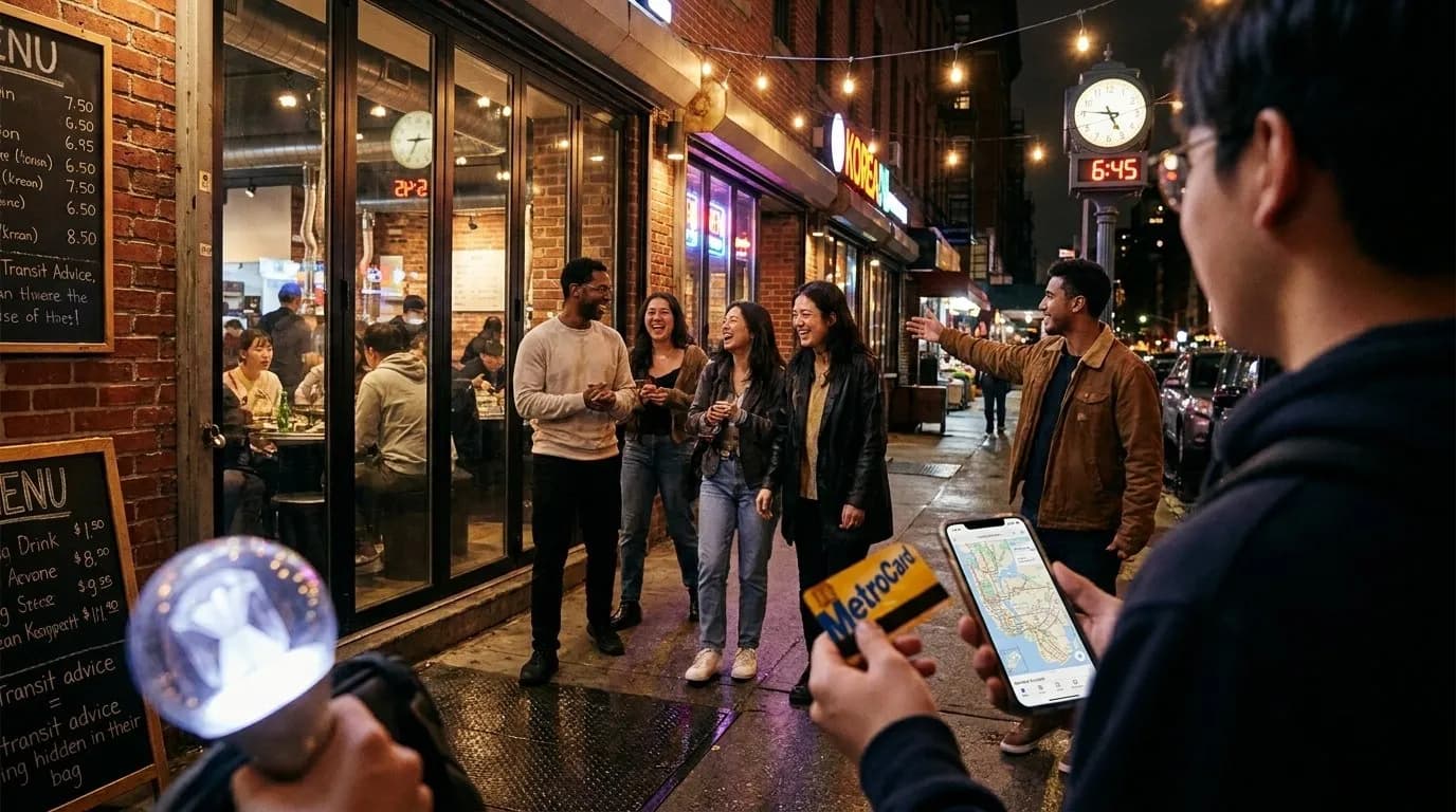 NYC experience scene for Koreatown Pre-Show Stops for NYC K-Pop Concert Crews