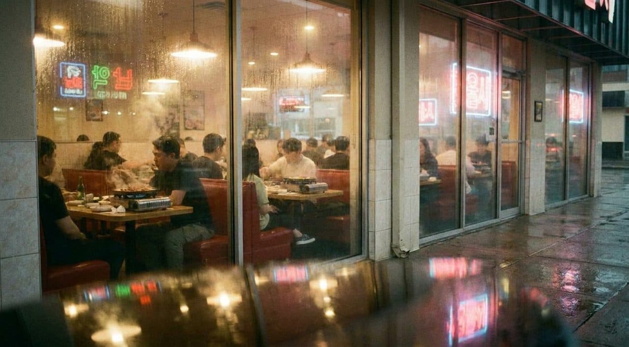 A Koreatown Table in Los Angeles Where the Grill Stays Lit Past Midnight - scene