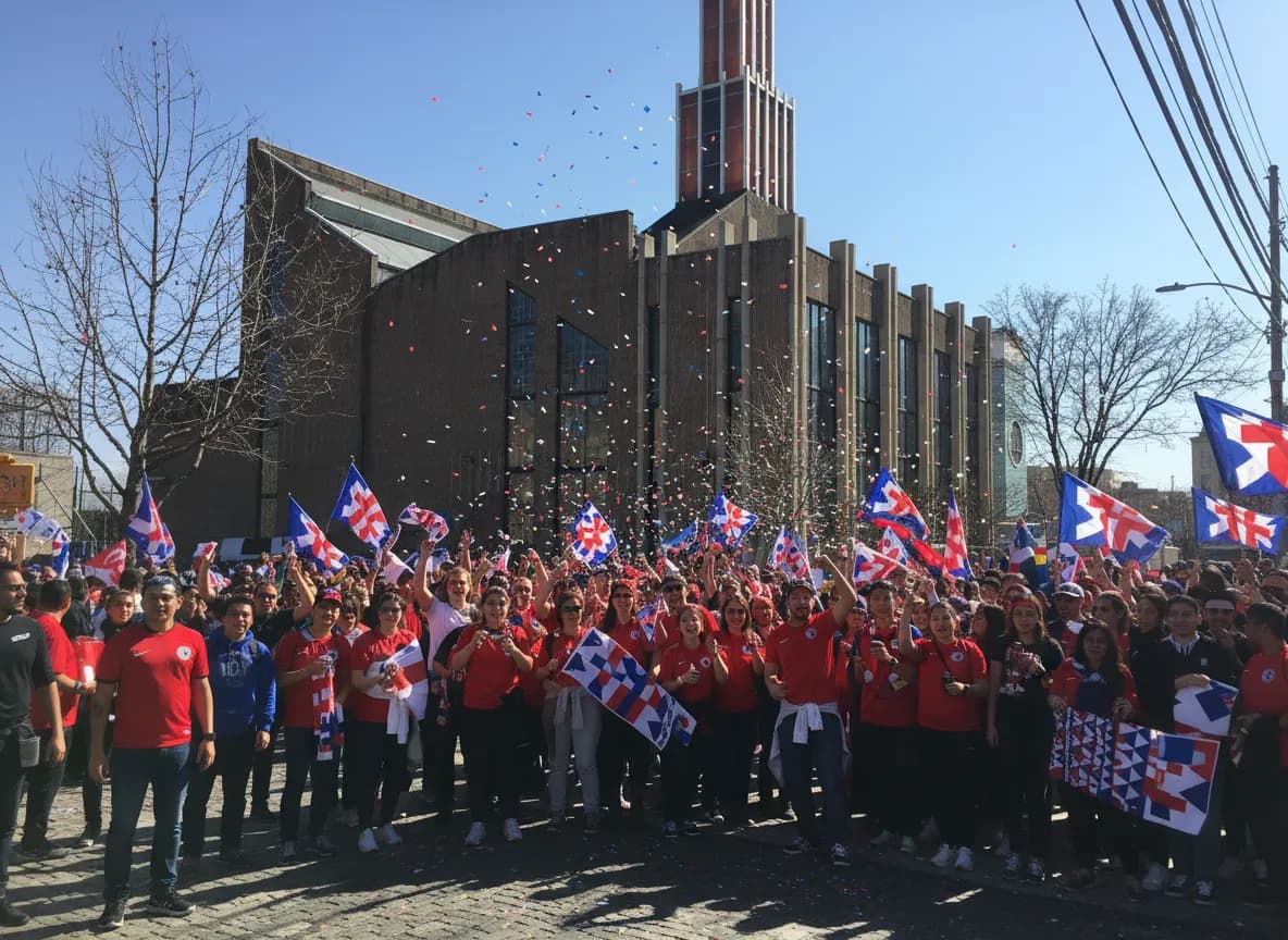 Korea Republic World Cup fans in New York
