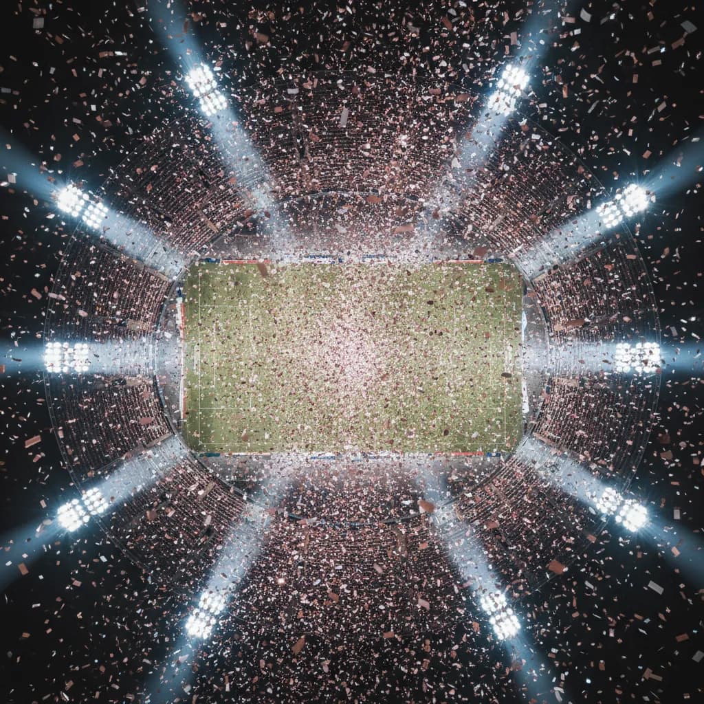 K-pop light sticks next to a football symbolizing the intersection of music and sport at the World Cup