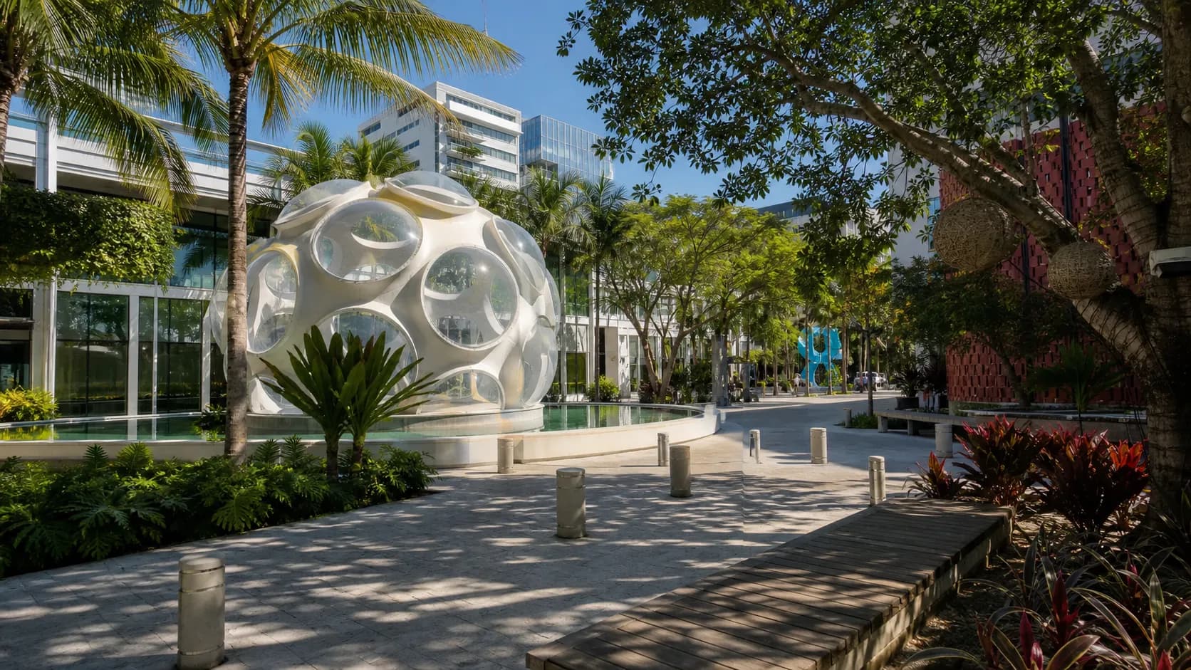Realistic city scene for lafc vs querétaro: A Different Design District Plan in Miami