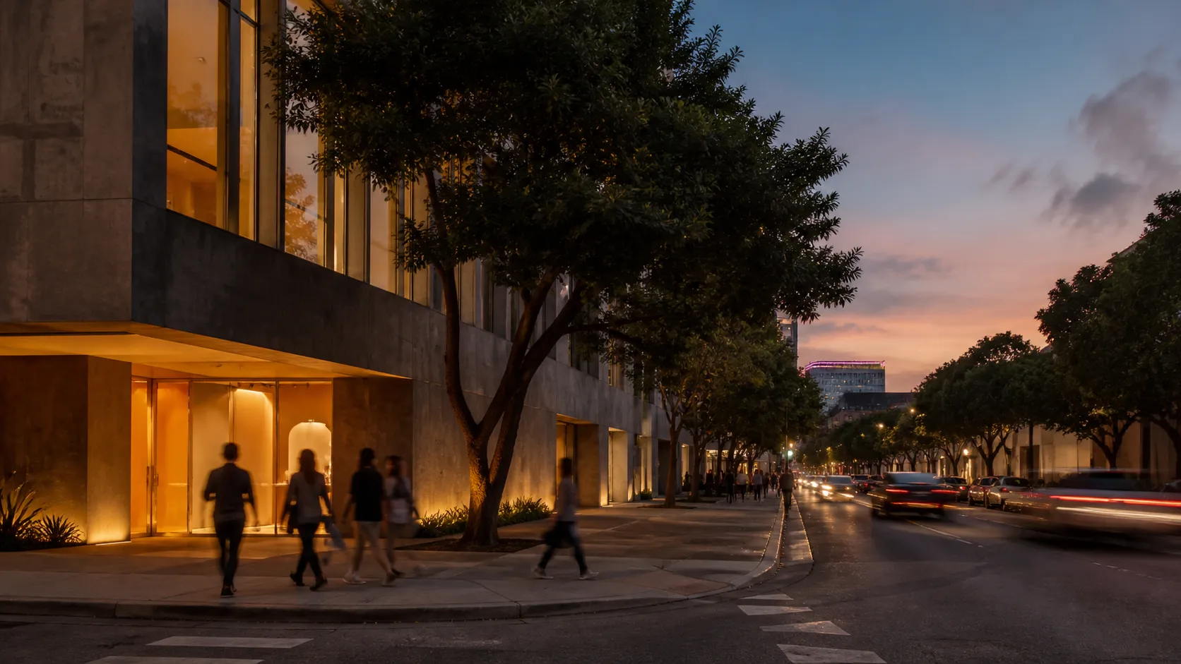 Realistic city scene for lafc vs querétaro: A Different Design District Plan in Miami image 3