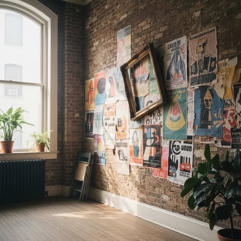 Editorial-style detail scene for La MaMa Galleria in New York.