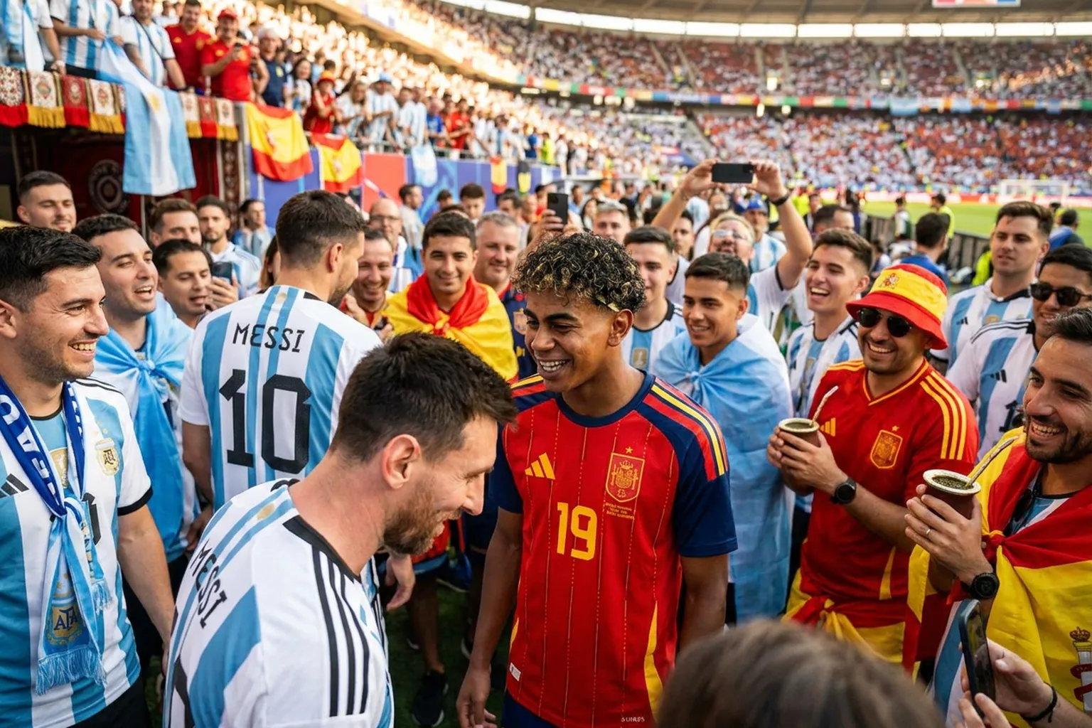 World Cup supporters navigating East Rutherford · New York City · North America during match day.
