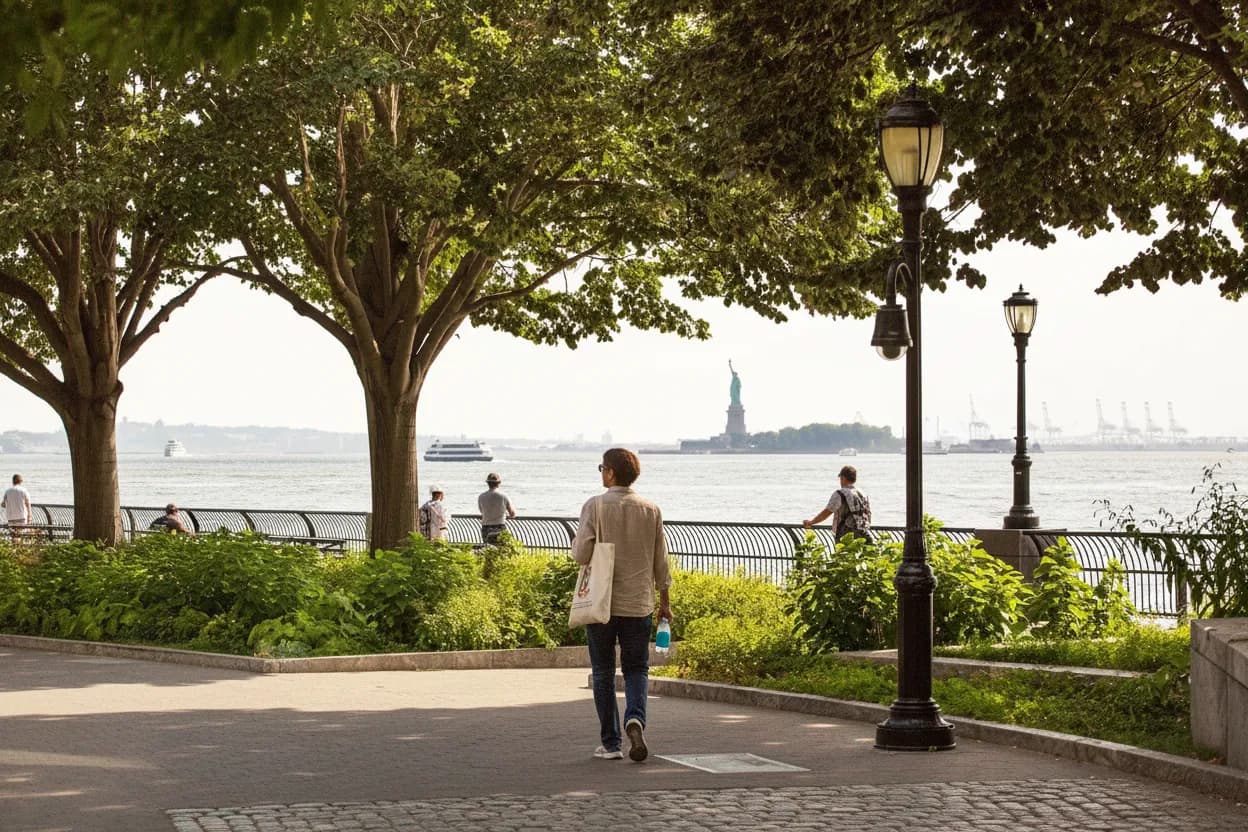 NYC experience scene for La Playa at The Battery for an Outdoor Soccer Replay Night With Kids
