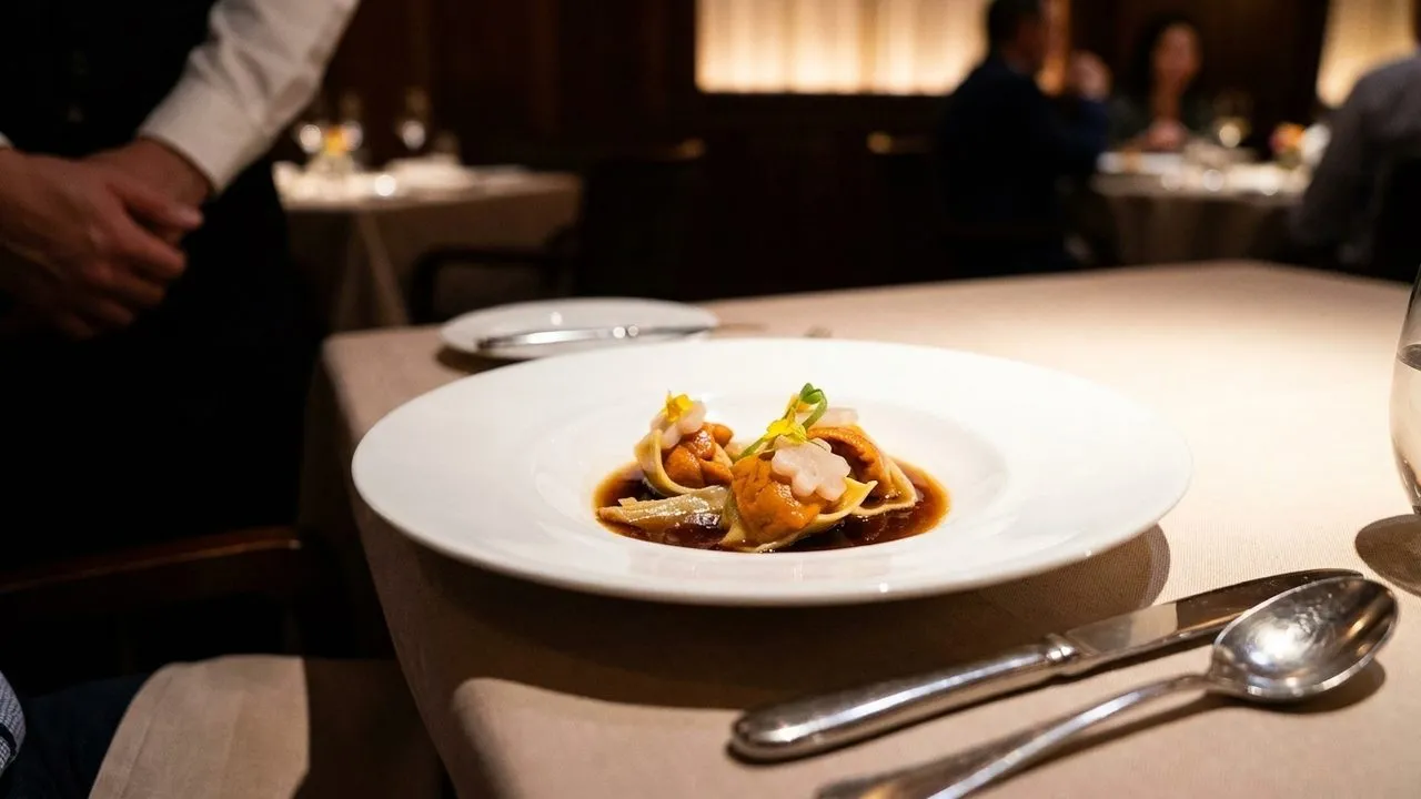 A refined seafood tasting plate at Providence in Los Angeles.