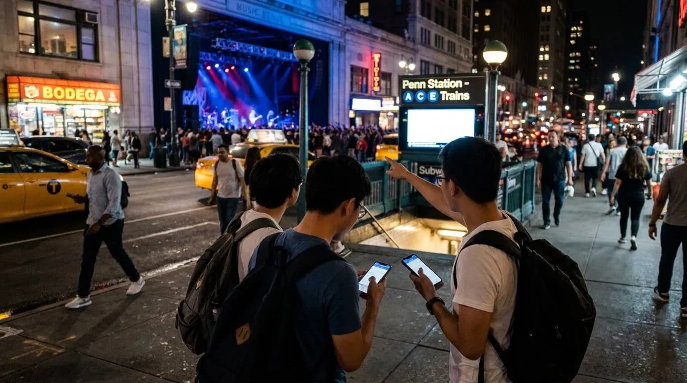 NYC experience scene for Last-Minute K-Pop Concert Plans Near Manhattan Transit Hubs