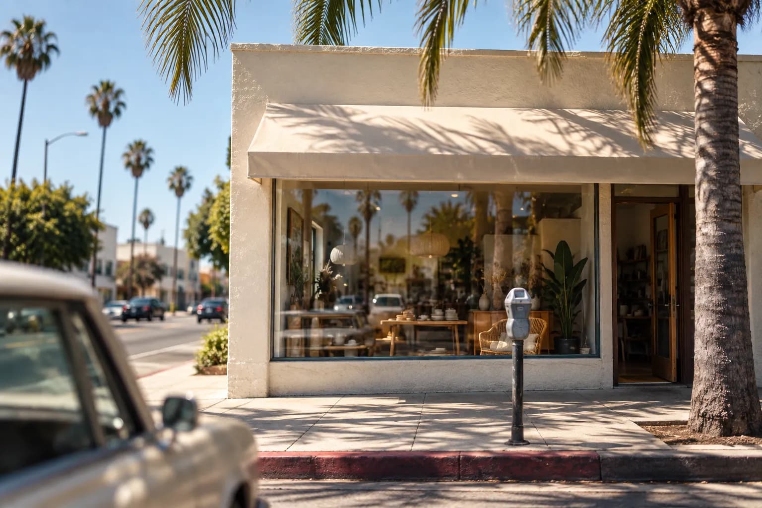 A small shopfront on Melrose Avenue in Los Angeles