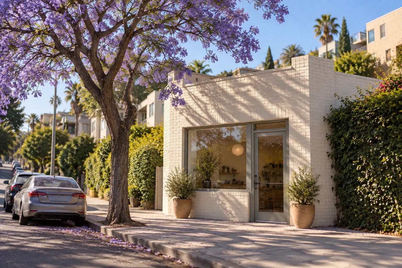 A small corner shop on a residential Silver Lake street