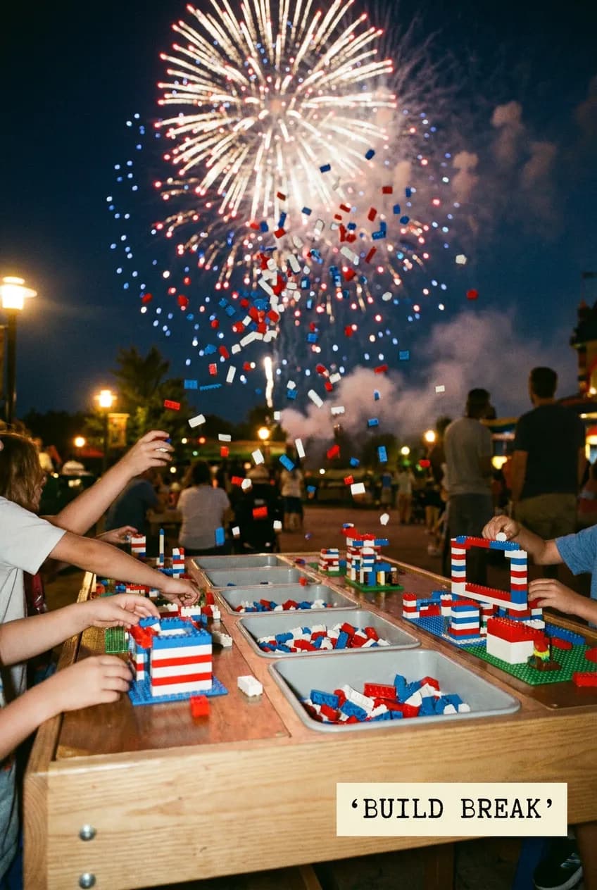 LEGO building activity inspired by Red, White and BOOM