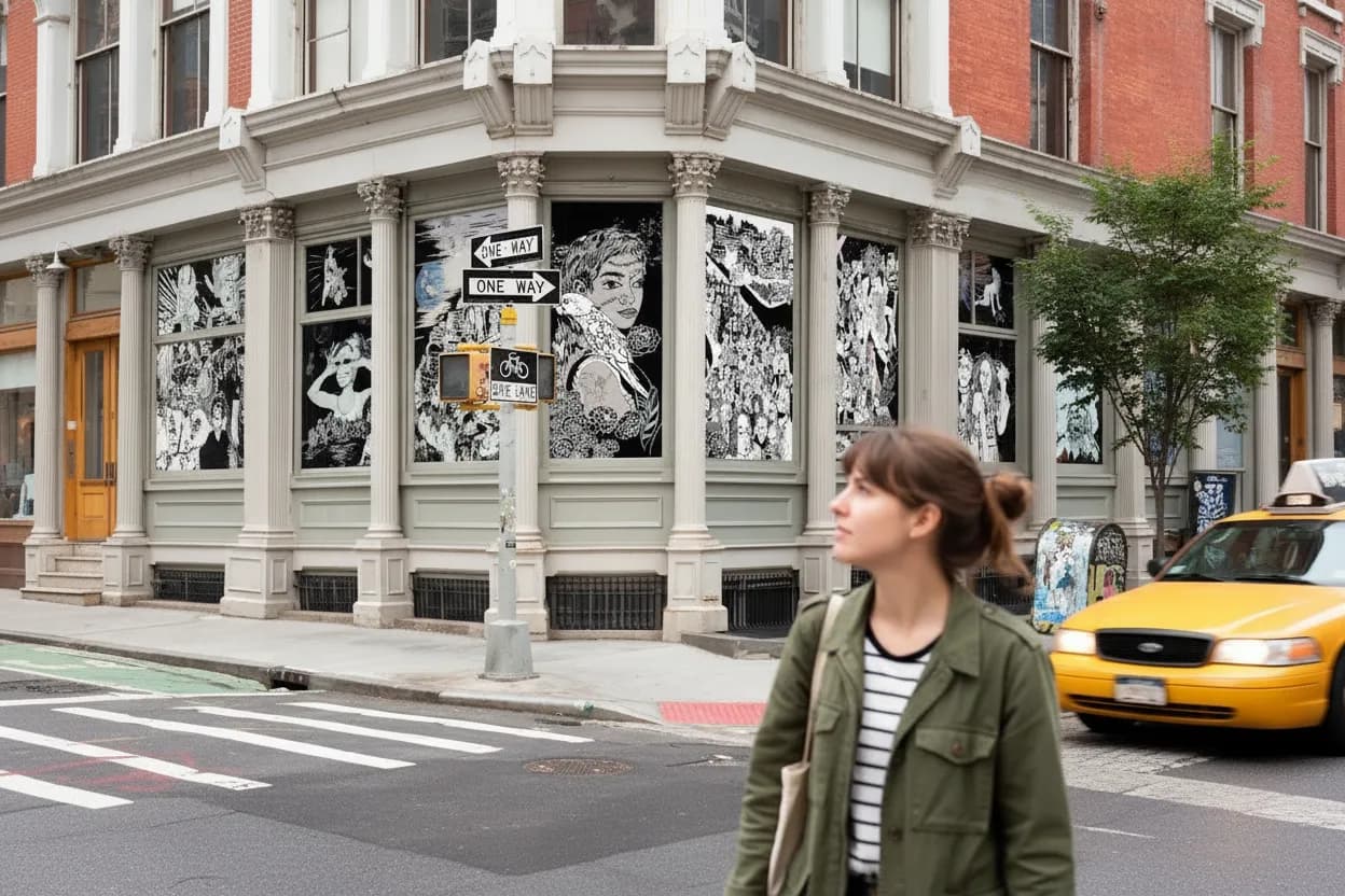 NYC experience scene for Leslie-Lohman Museum Free Gallery Hour Before a SoHo Rain Backup