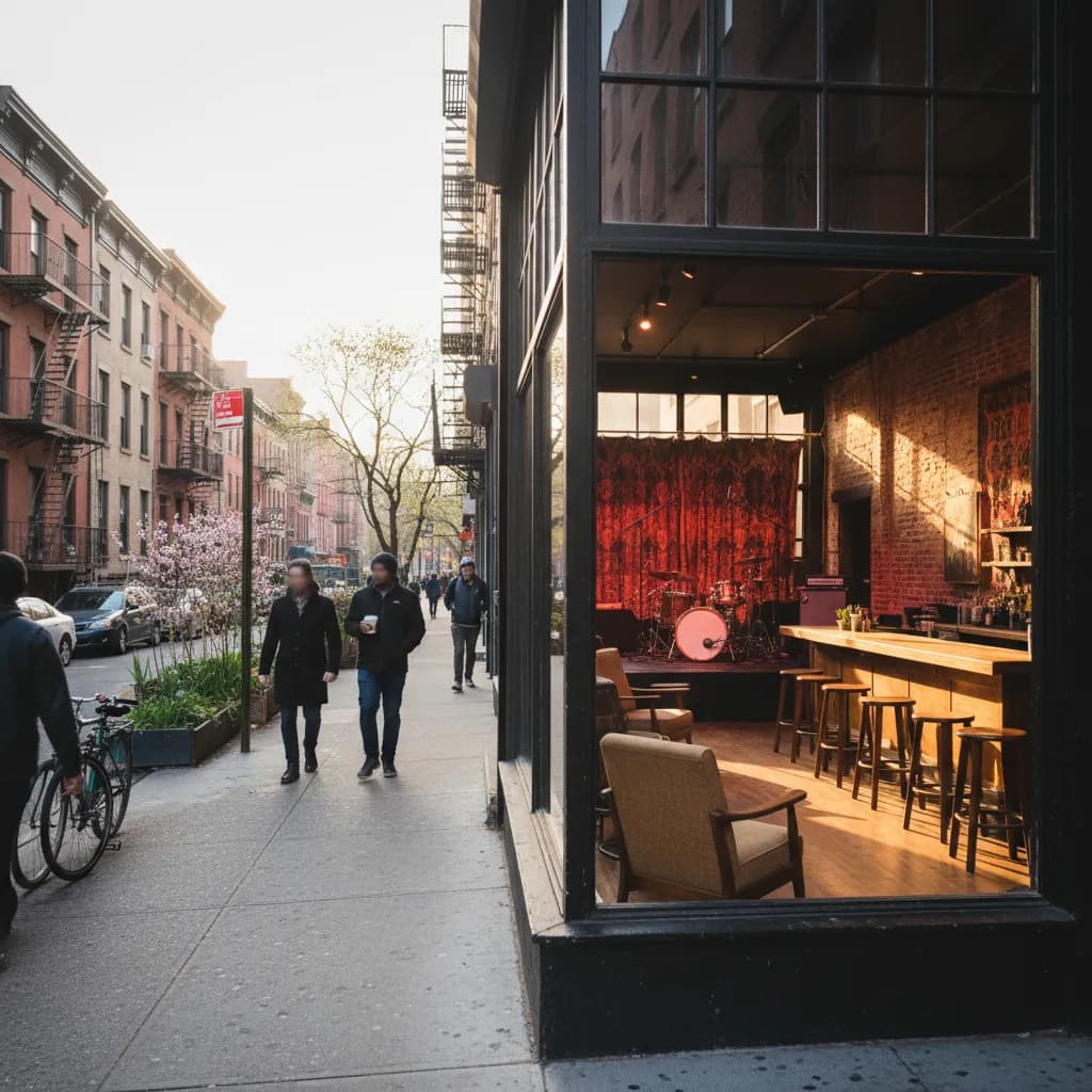 Editorial-style detail scene for Littlefield in New York.