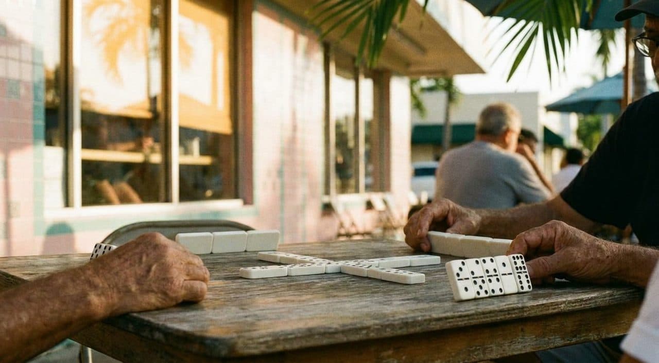 The Little Havana Counter Where Coladas Are Poured Before the Domino Tables Fill - scene