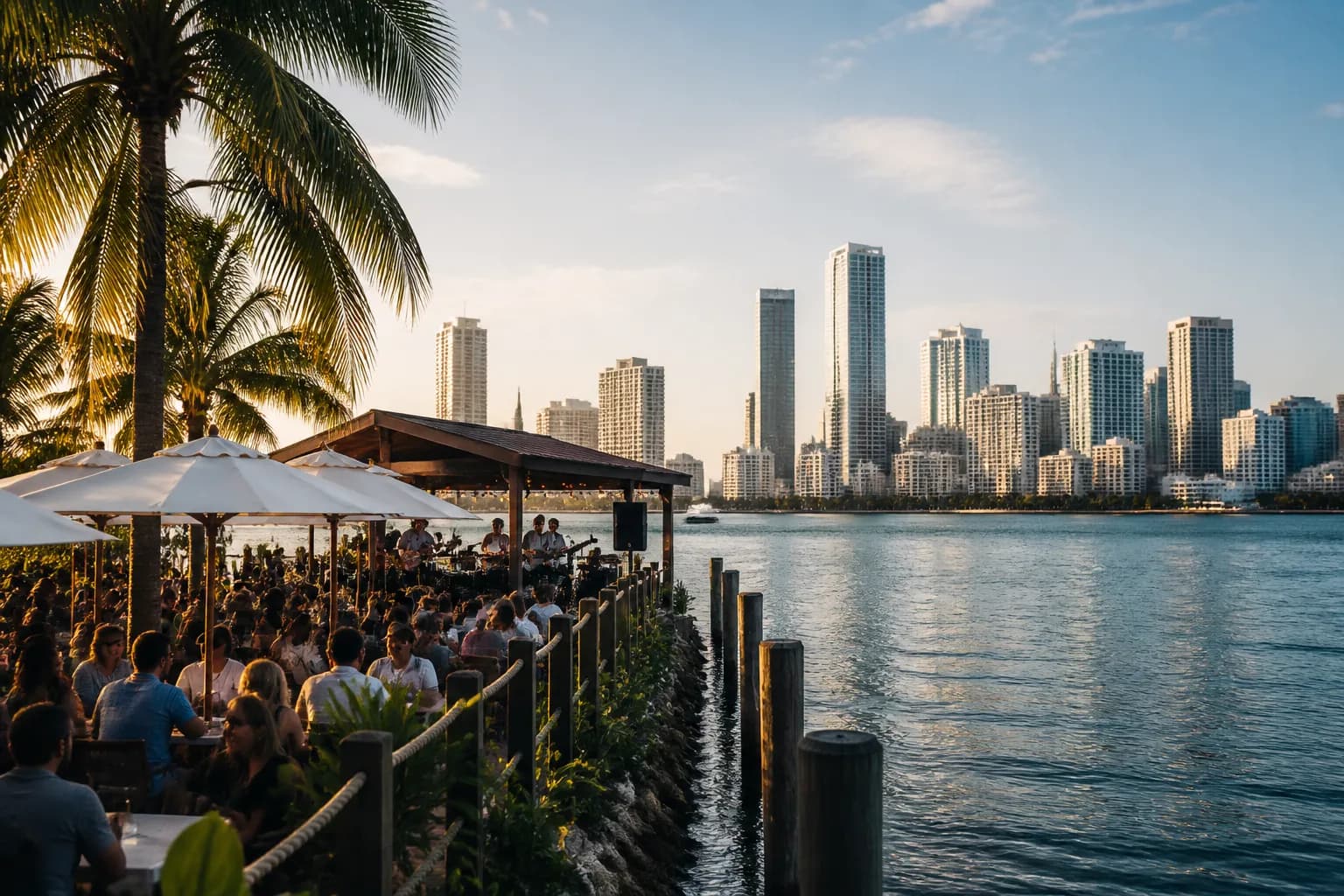 Realistic editorial Miami local-life photograph