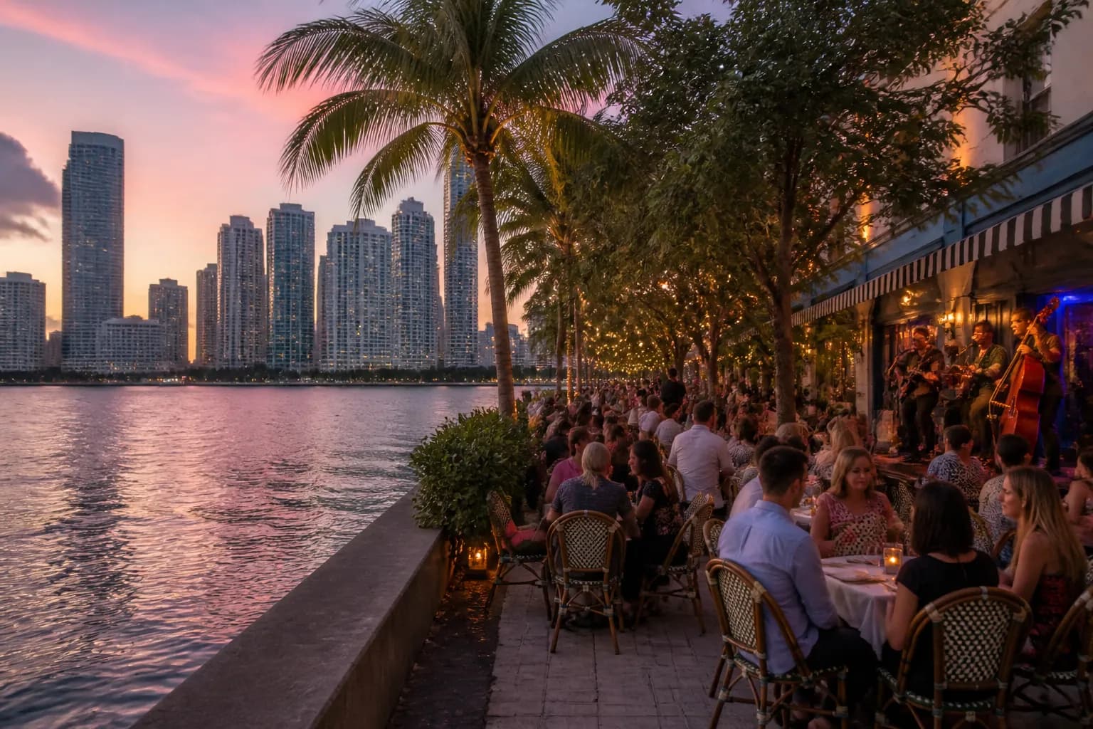 Realistic editorial Miami local-life photograph