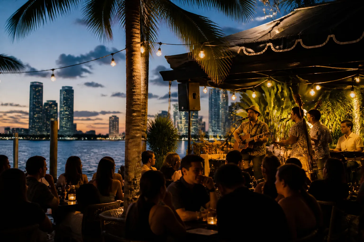 Realistic editorial Miami local-life photograph