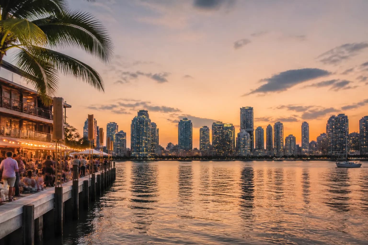 Realistic editorial Miami local-life photograph