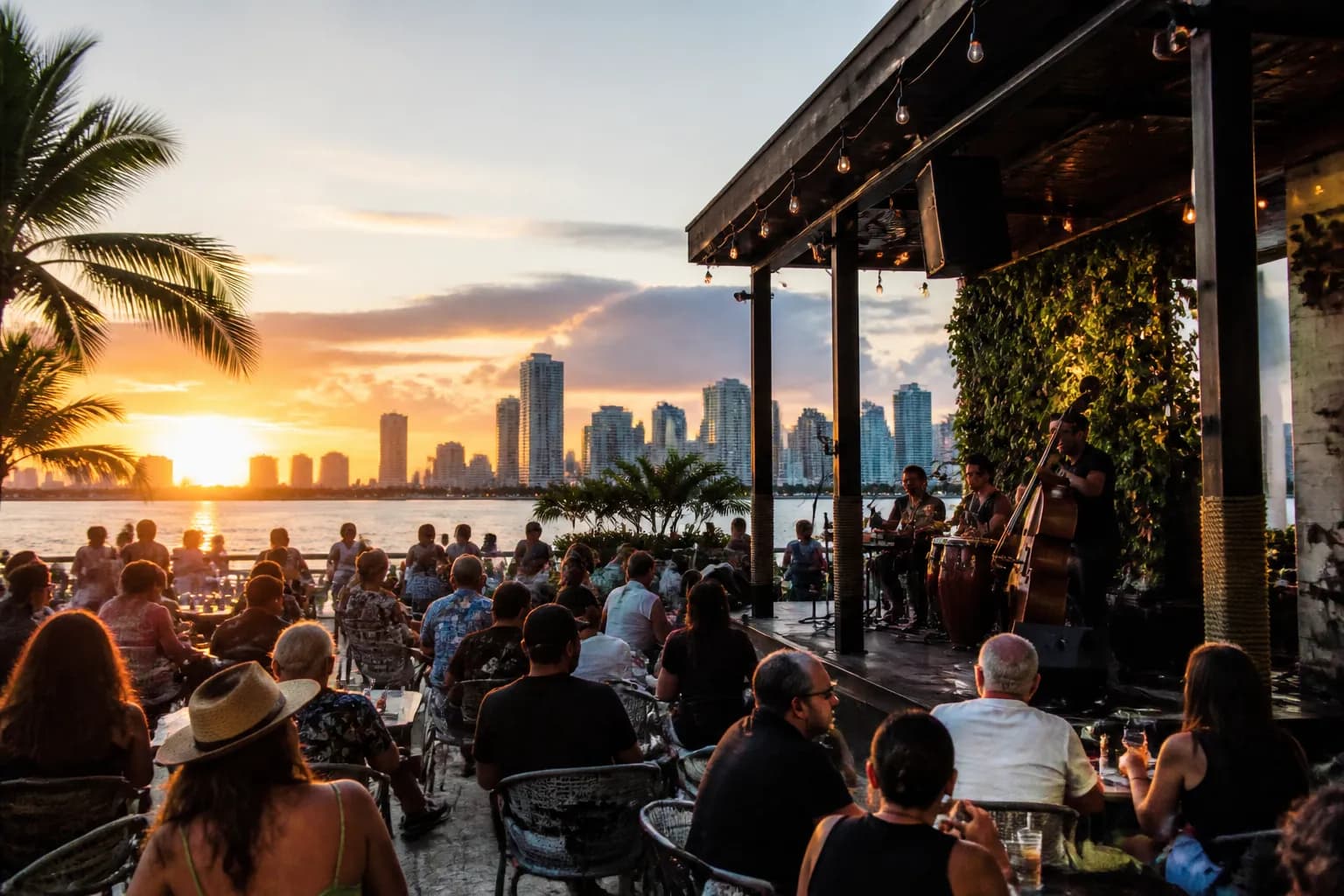 Realistic editorial Miami local-life photograph