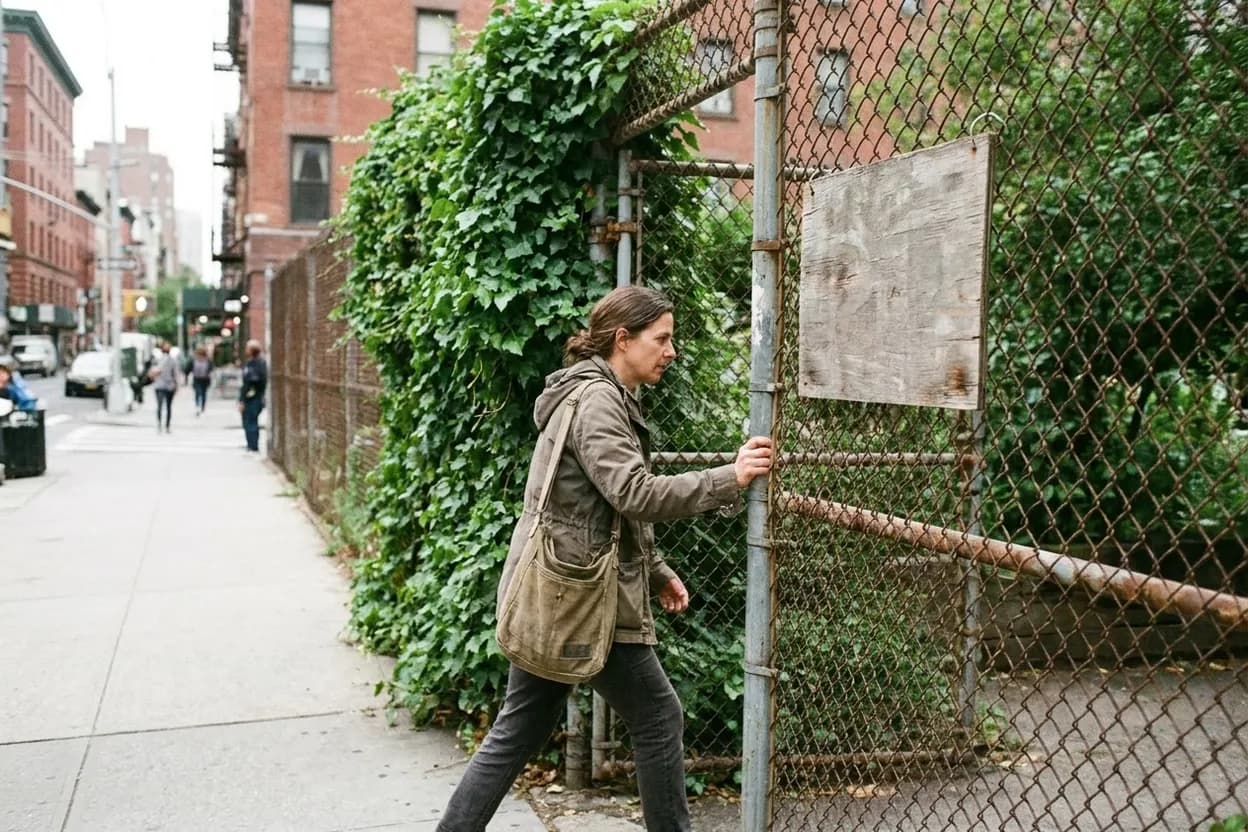 NYC experience scene for Liz Christy Garden: The Original LES Community Garden Hidden Behind a Gate