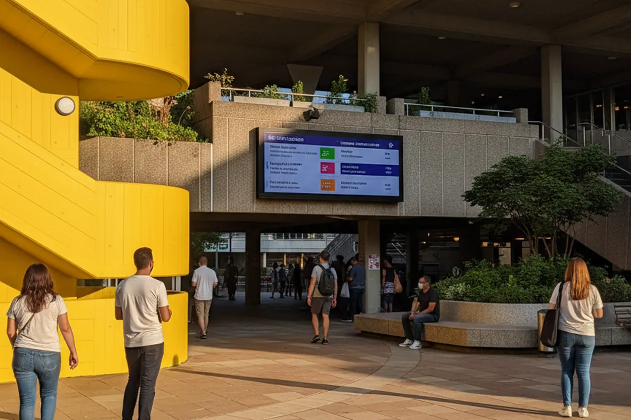 Southbank shaded transfer for a London heat-wave plan
