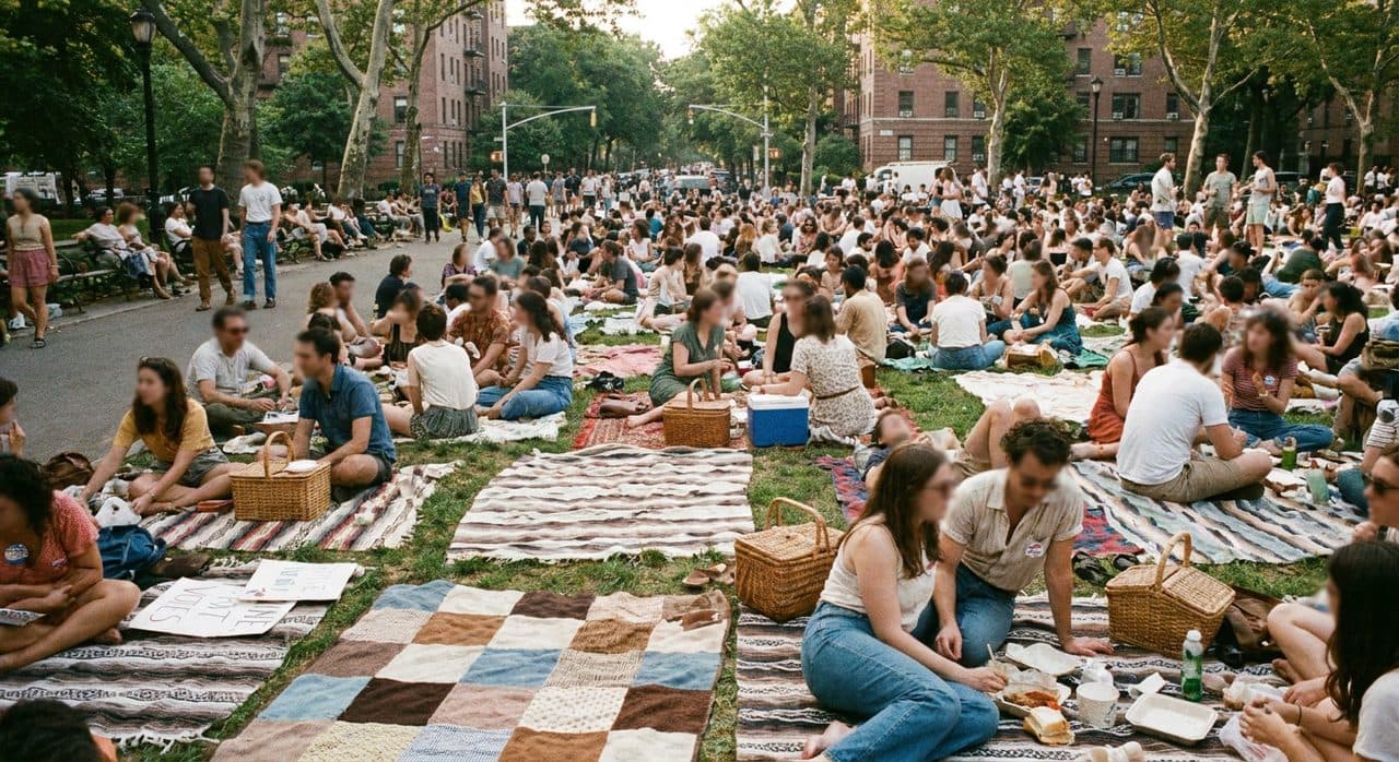 Love Island Voting Picnic Energy in McCarren Park - cover image