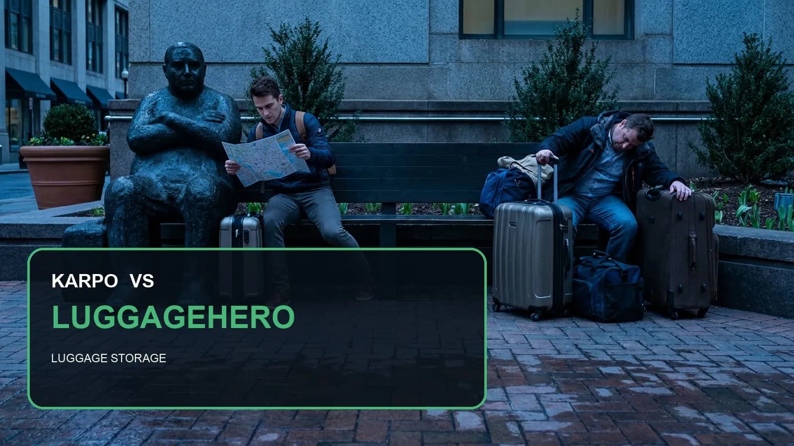 Karpo versus LuggageHero in a photorealistic editorial comparison.