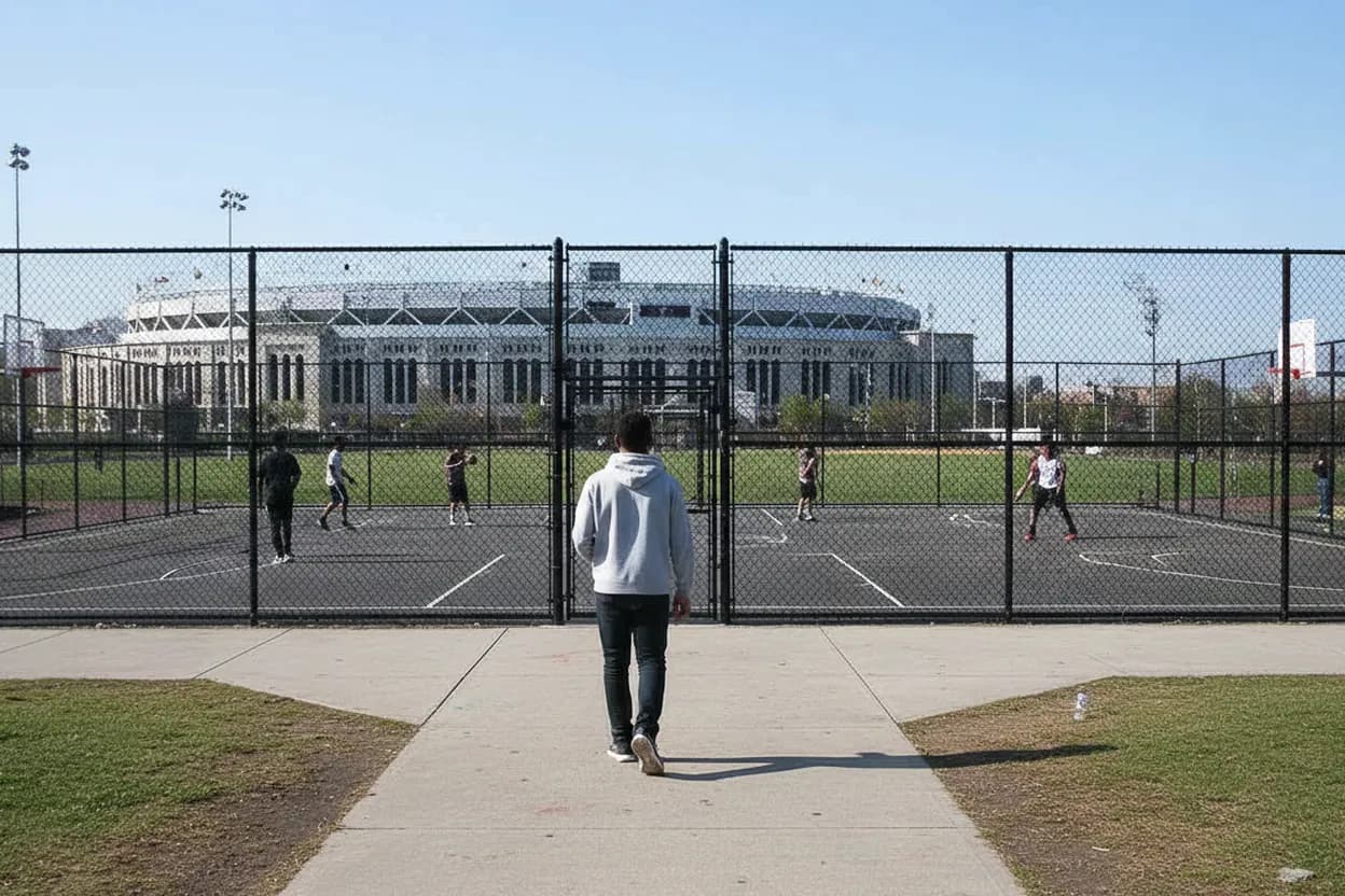 NYC experience scene for Macombs Dam Park Courts Before a Yankees Crowd Swallows the Blocks